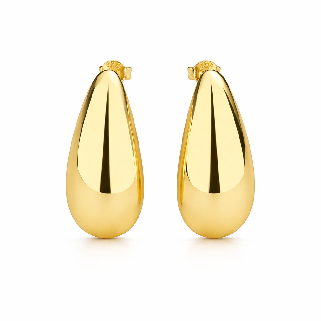 Essential Drop Studs — Orecchini a Goccia in Oro 18k
